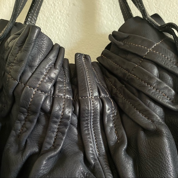 Caterina Lucchi genuine leather blue tone cross body/ shoulder bag - Picture 11 of 15